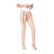 Curvy Chino Broek in Gabardine Mason's , Pink , Dames