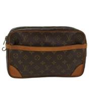 Pre-owned Canvas clutches Louis Vuitton Vintage , Brown , Dames