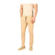 Heren Chino Jogger Broek in Donker Khaki Mason's , Beige , Heren