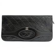 Pre-owned Leather chanel-bags Chanel Vintage , Black , Dames