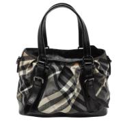 Pre-owned Leather totes Burberry Vintage , Black , Dames