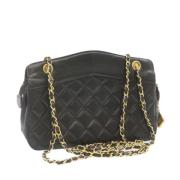 Pre-owned Leather chanel-bags Chanel Vintage , Black , Dames