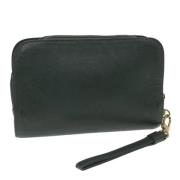 Pre-owned Leather clutches Louis Vuitton Vintage , Black , Dames