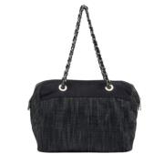 Pre-owned Denim chanel-bags Chanel Vintage , Black , Dames