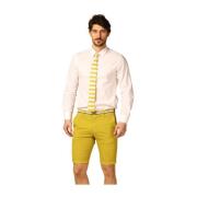 London Summer Heren Chino Bermuda Shorts Mason's , Green , Heren