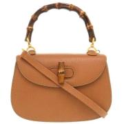 Pre-owned Leather gucci-bags Gucci Vintage , Brown , Dames