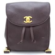 Pre-owned Leather shoulder-bags Chanel Vintage , Brown , Dames