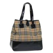 Pre-owned Canvas totes Burberry Vintage , Beige , Dames