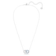 Stone Pavé Verstrengelde Cirkels Ketting Blauw Swarovski , Gray , Dame...