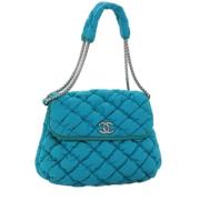 Pre-owned Nylon chanel-bags Chanel Vintage , Blue , Dames