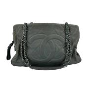 Pre-owned Leather chanel-bags Chanel Vintage , Gray , Dames