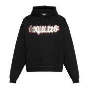 Sweatshirt met logo Dsquared2 , Black , Heren