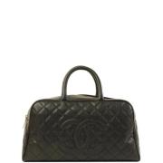 Pre-owned Leather handbags Chanel Vintage , Black , Dames