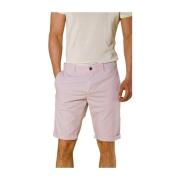 Stretch Gabardine Chino Bermuda Shorts Mason's , Pink , Heren