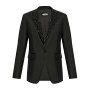 Wollen blazer Dsquared2 , Black , Heren