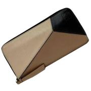 Pre-owned Leather wallets Loewe Pre-owned , Beige , Dames