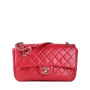 Pre-owned Leather chanel-bags Chanel Vintage , Red , Dames