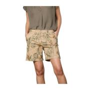 Curvie Bloemen Chino Bermuda Shorts Mason's , Multicolor , Dames