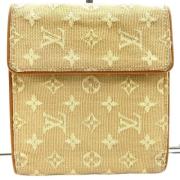 Pre-owned Canvas wallets Louis Vuitton Vintage , Beige , Dames