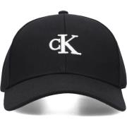 Zwarte Archive Cap met Rubber Label Calvin Klein , Black , Dames