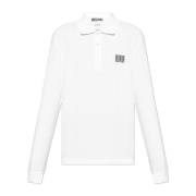 Polo met patch Moschino , White , Heren