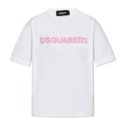 T-shirt met logo Dsquared2 , White , Dames