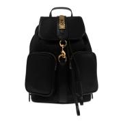 Rugzak met logo Moschino , Black , Dames