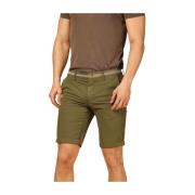 Slim Fit Groene Chino Bermuda Shorts Mason's , Green , Heren