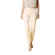 Slimme Dames Chino Broek in Stretch Satijn Mason's , Pink , Dames