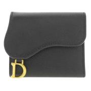 Pre-owned Leather wallets Dior Vintage , Black , Dames