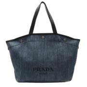 Pre-owned Denim prada-bags Prada Vintage , Blue , Dames