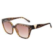 Bruine Resin Zonnebril voor Vrouwen Guess , Brown , Dames