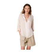 Elegante V-hals Damesblouse Mason's , Beige , Dames