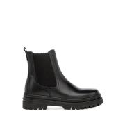 Zwarte Leren Chelsea Mid Laars Gabor , Black , Dames