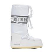 Witte Sneeuwlaarzen met Logo Print Moon Boot , White , Dames