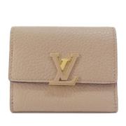 Pre-owned Leather wallets Louis Vuitton Vintage , Beige , Dames