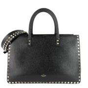 Pre-owned Leather totes Valentino Vintage , Black , Dames