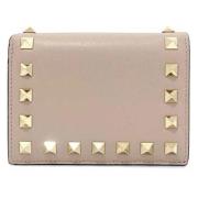 Pre-owned Leather wallets Valentino Vintage , Beige , Dames