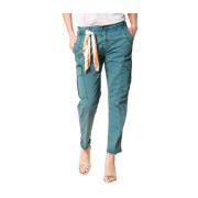 Relaxte Cargo Broek in Katoen Twill Mason's , Green , Dames