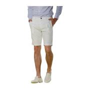 Stretch Gabardine Chino Bermuda Shorts Mason's , Blue , Heren