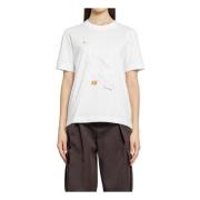 Eend Grafisch Logo Print T-Shirt Burberry , White , Dames