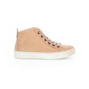 Beige Nubuck High Top Sneakers Gabor , Beige , Dames