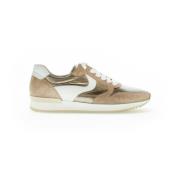 Beige Leren en Textiel Sneakers Gabor , Beige , Dames