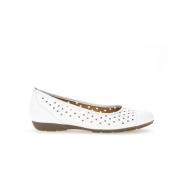 Witte Zomer Ballerina Schoenen Gabor , White , Dames