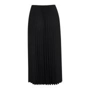 Elegante Geplooide Midi Rok InWear , Black , Dames