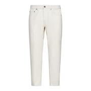 Witte Denim Jeans Lardini , White , Heren