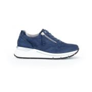 Blauwe Suède Casual Sports Sneakers Gabor , Blue , Dames