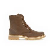 Bruine Leren Veterschoenen Winterlaarzen Gabor , Brown , Dames