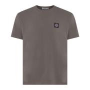 Heren T-Shirt Klassieke Pasvorm Stone Island , Brown , Heren