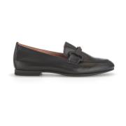 Zwarte Leren Mocassins Gabor , Black , Dames